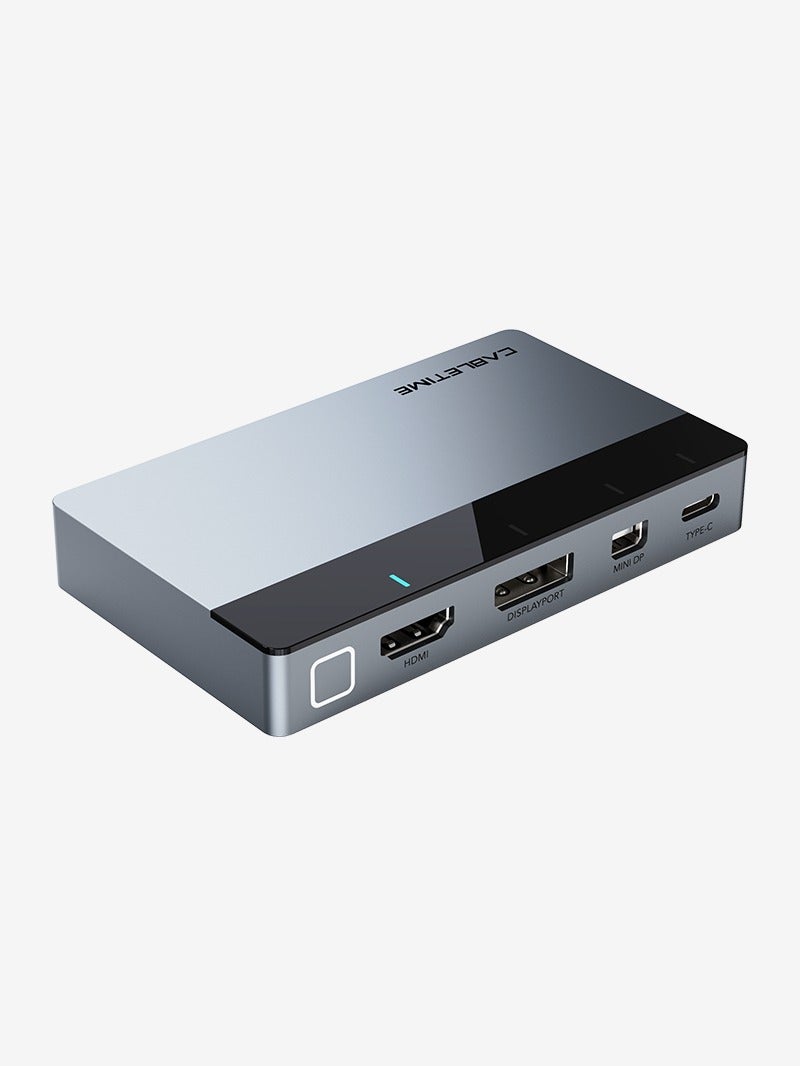 كابل تايم محول HDMI رباعي في واحد بدقة 4K@60Hz - محول تلقائي من USB-C / HDMI / DP / MINI DP إلى HDMI - Image 3